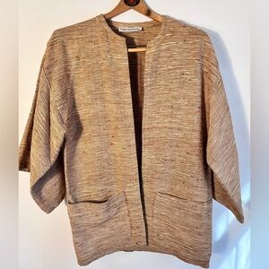 Mary Ann Restivo silk blend open front kimono style blazer/ cardigan/ jacket